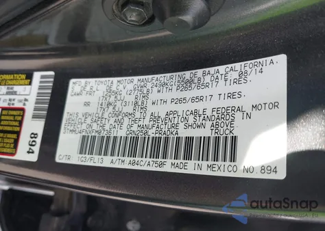 2015 Toyota Tacoma Base V6 from USA, damaged, VIN 3TMMU4FNXFM073611